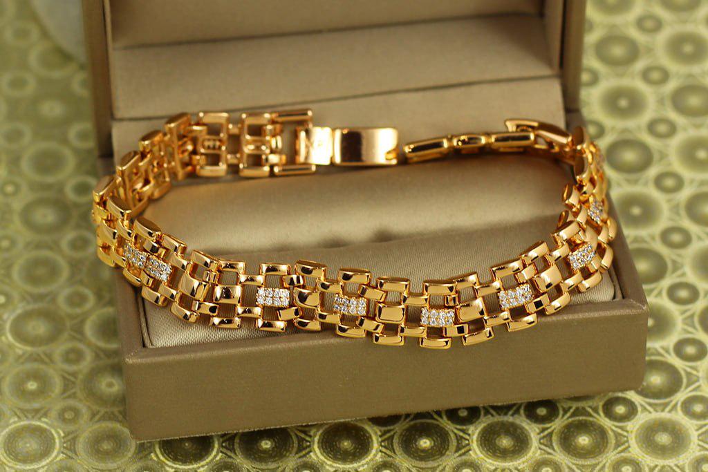 Браслет Xuping Jewelry Фламанда 17 см 10 мм Золотистый (29116336)