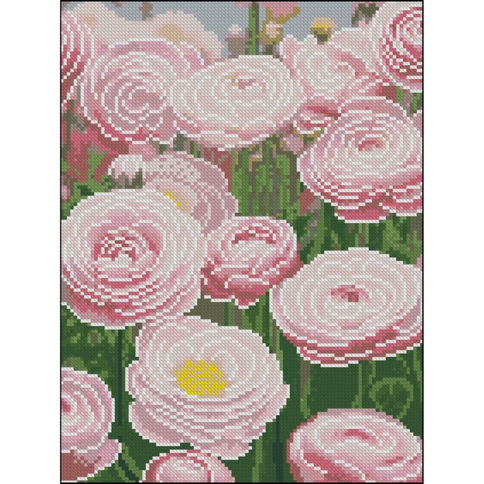 Алмазна мозаїка Strateg Весняне поле 30х40 см Різнокольоровий (VM-127-A-444)