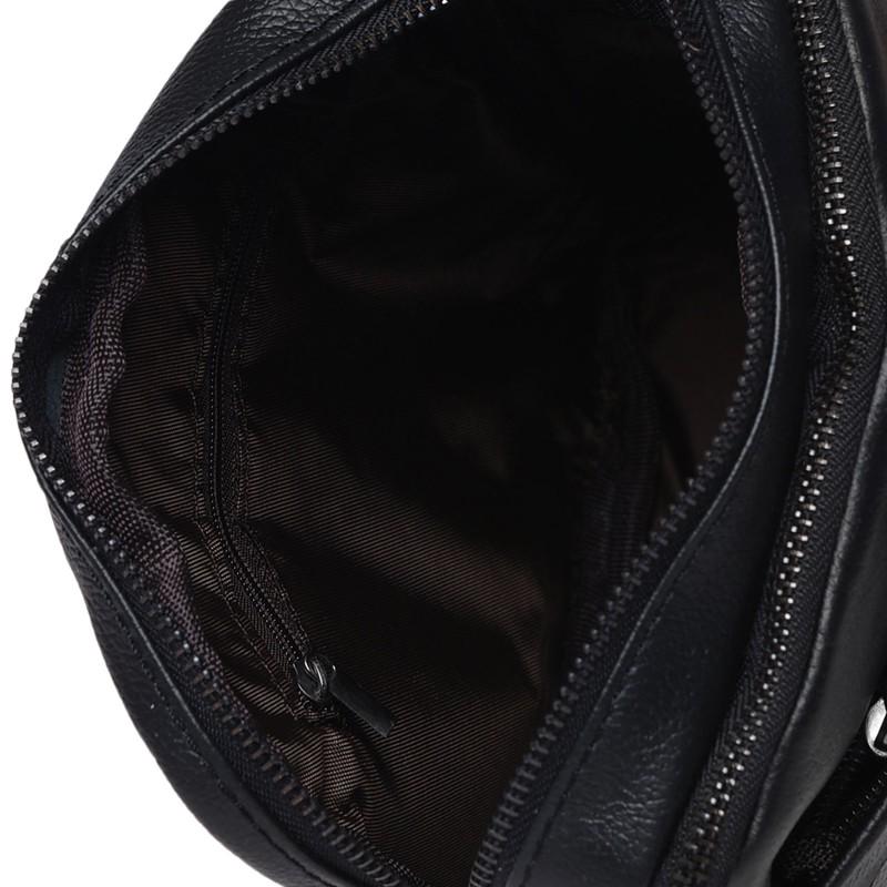 Мужская сумка кожаная Borsa Leather K11169a Черный (15341454) - фото 10