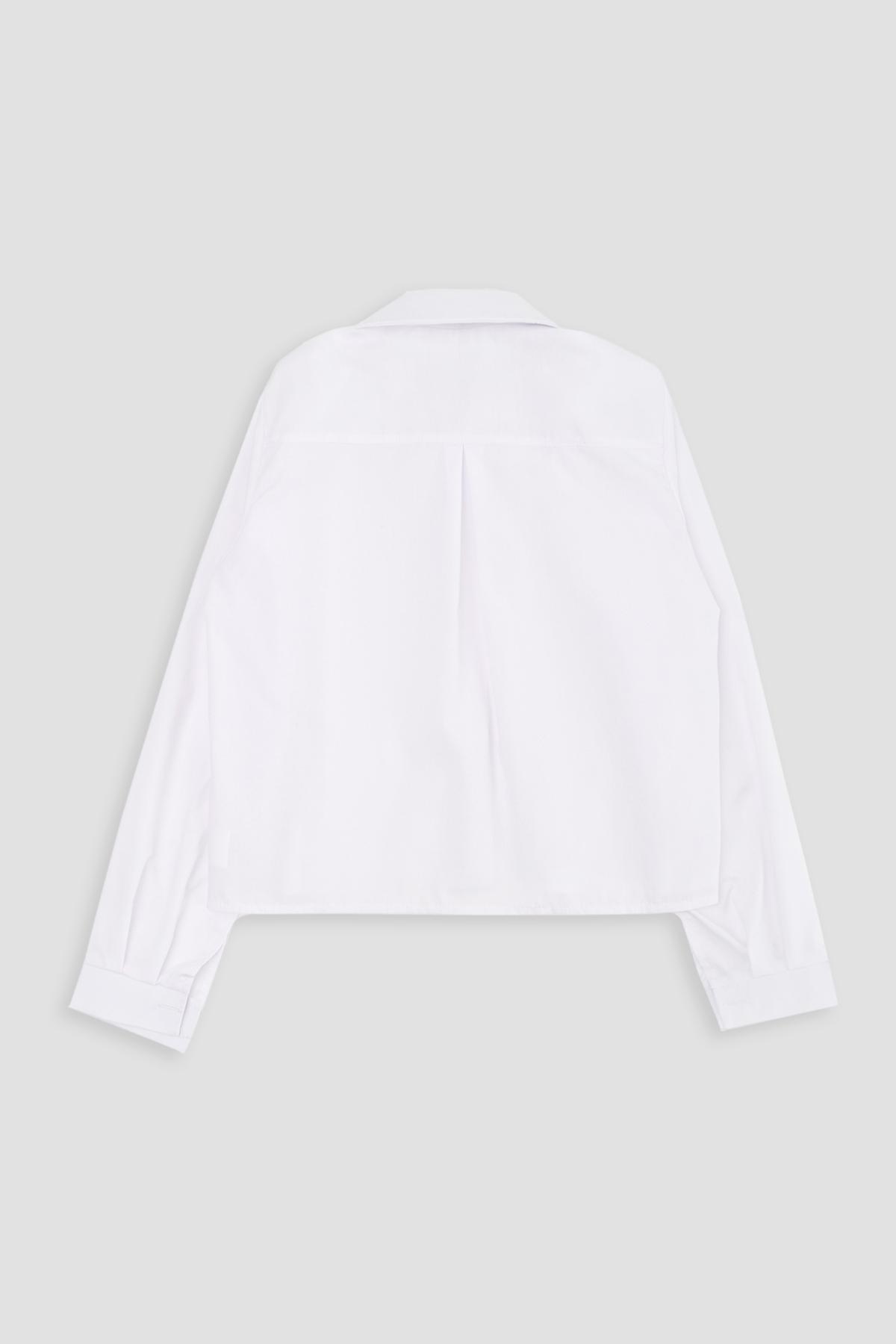 Рубашка для девочки ЦБ-00253498 134 см Белый (SKT001002169) - фото 3