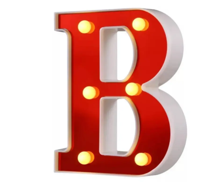 Літера об'ємна В Led маленька 16x14 см Червоний (7400/1) - фото 2 Літера об'ємна В Led маленька 16x14 см Червоний (7400/1) - фото 2
