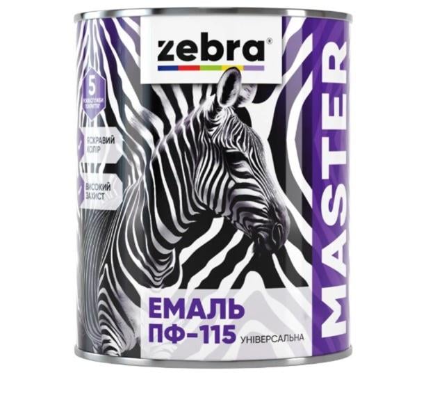 Эмаль алкидная ZEBRA MASTER ПФ-115 1290 М90 Черный 2,6 кг (000020008)