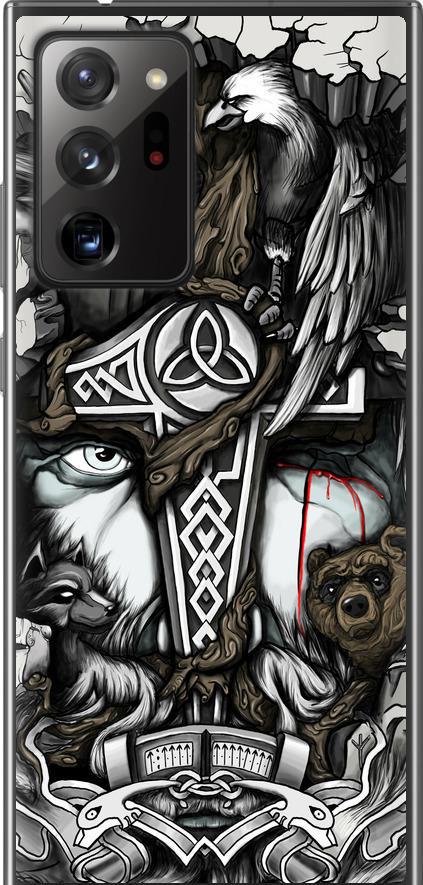 Чехол на Samsung Galaxy Note 20 Ultra Тату Викинг (4098u-2051-42517)