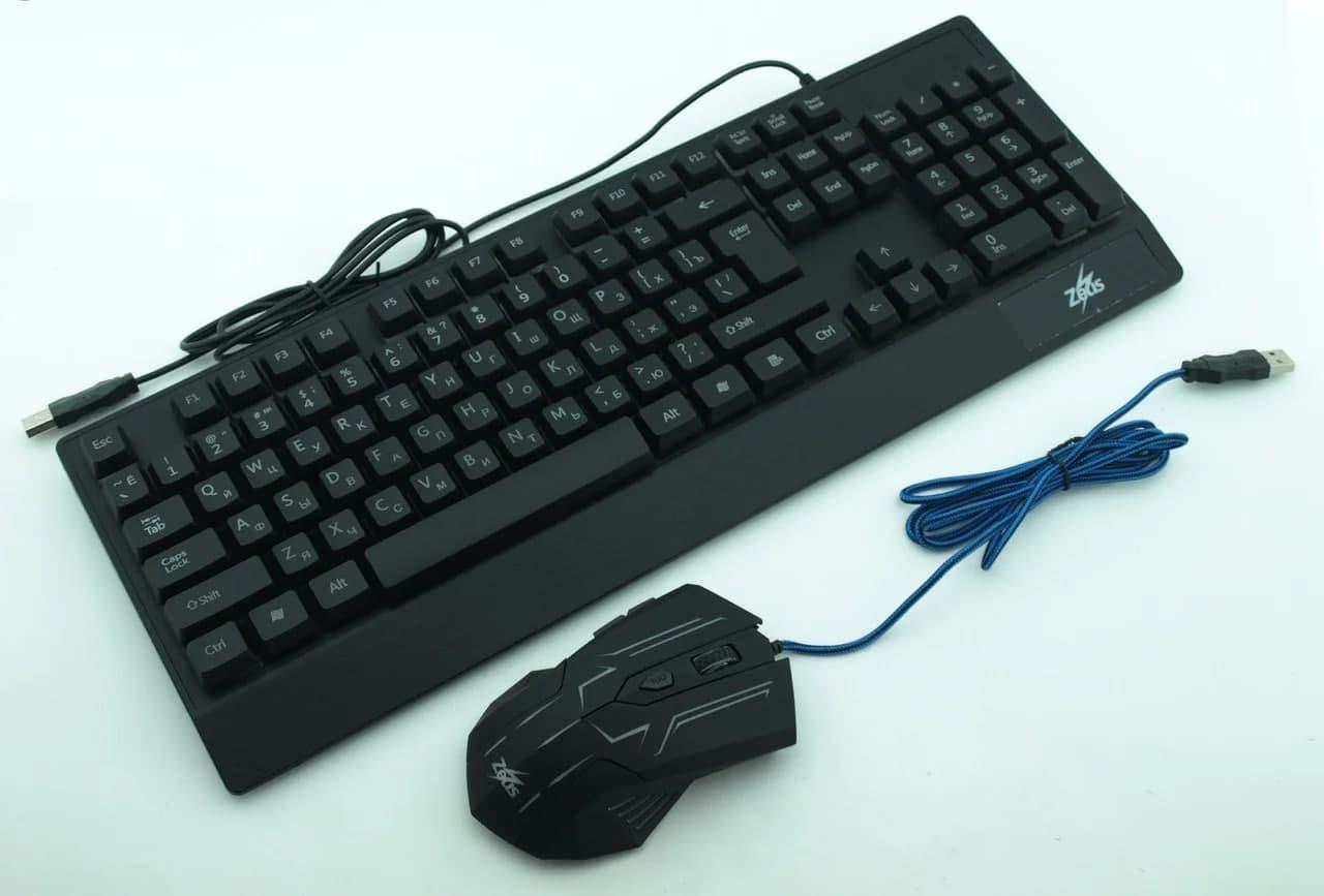 Клавиатура и мышь Zeus Gaming Keyboard 710 с LED Черный - фото 3