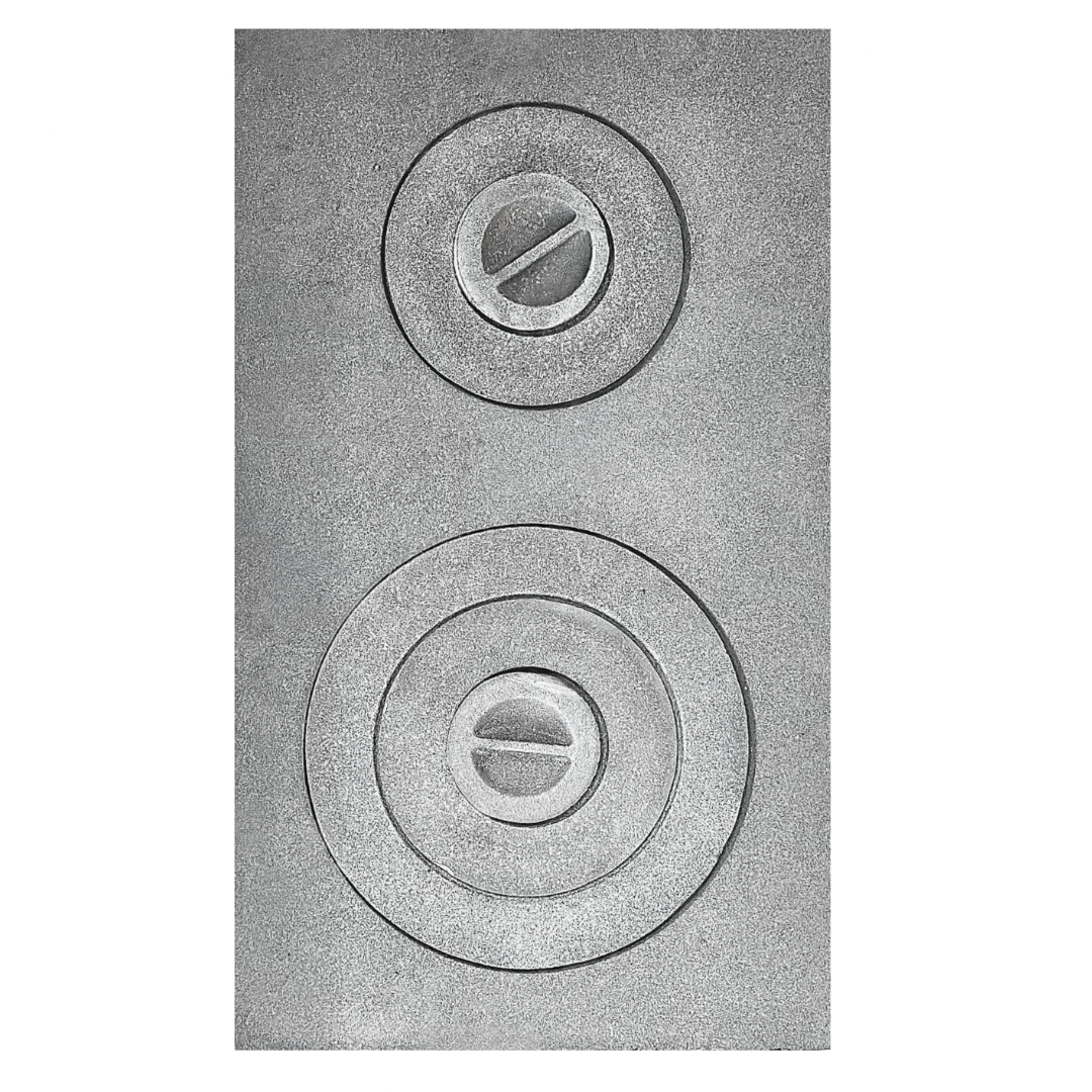 Плита чугунная для печи ПД-2 двухконфорочная 350x590 мм (ПД-2)