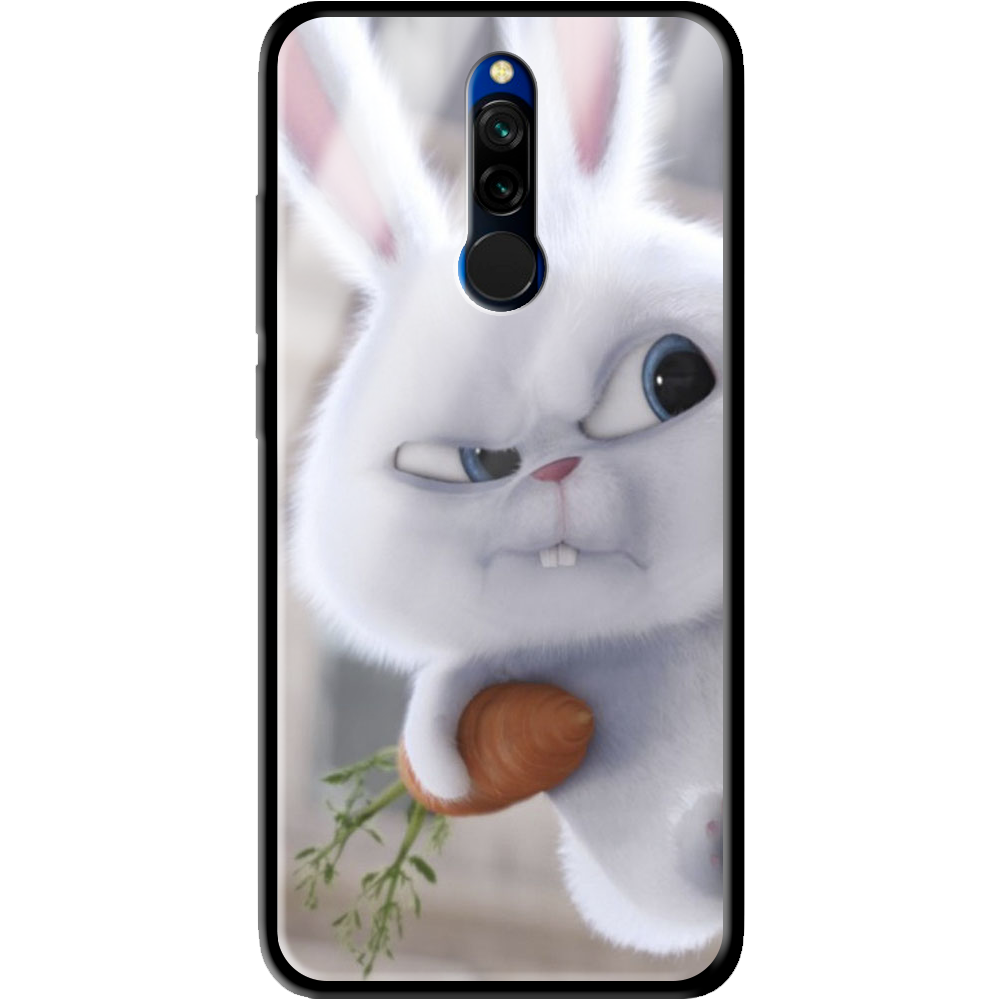 Чехол Boxface Xiaomi Redmi 8 Rabbit Snowball Черный силикон со стеклом (38411-up1116-39408)