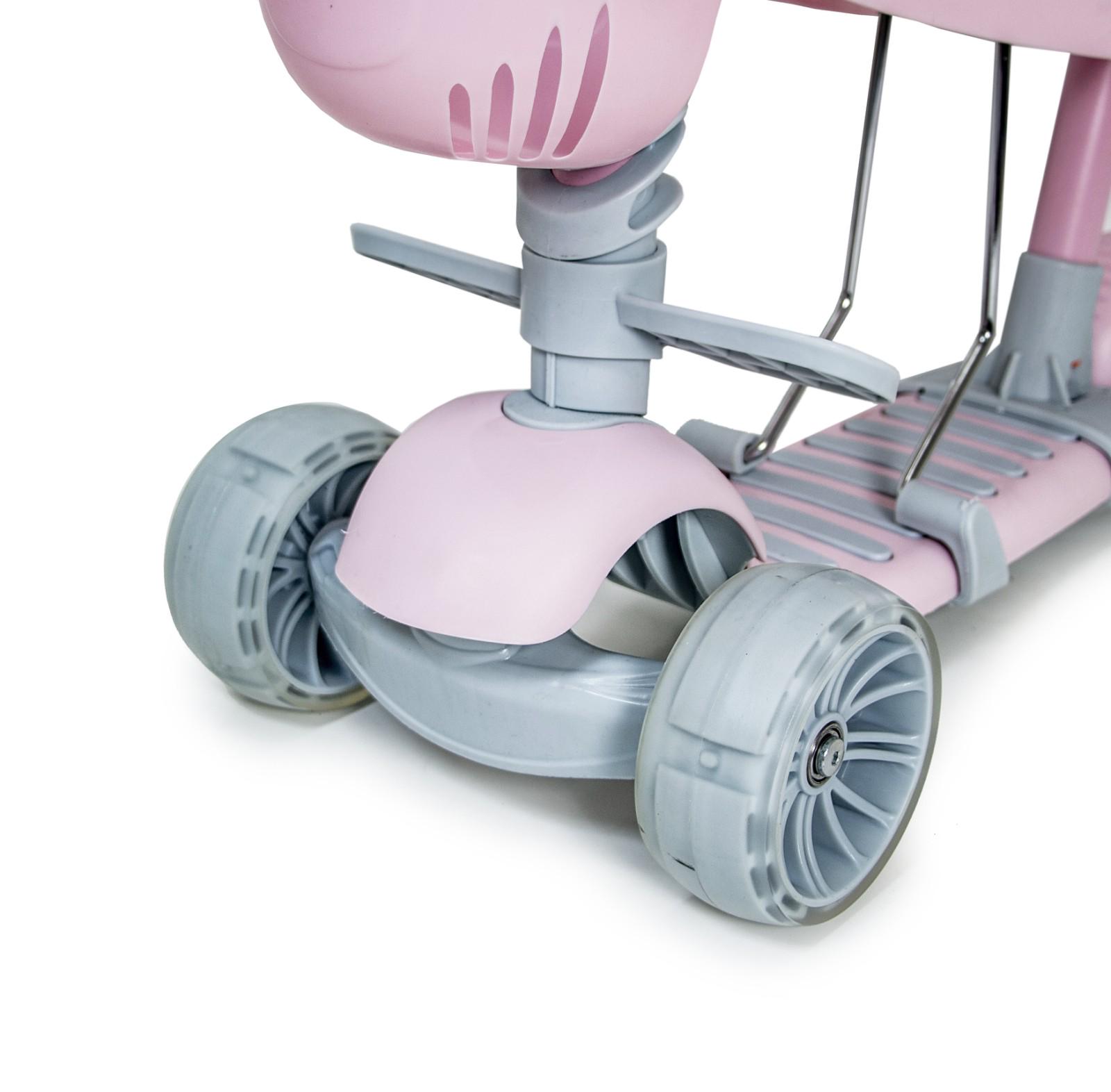 Самокат Scooter Smart 5в1 багатофункціональний з бортиком Pink - фото 2