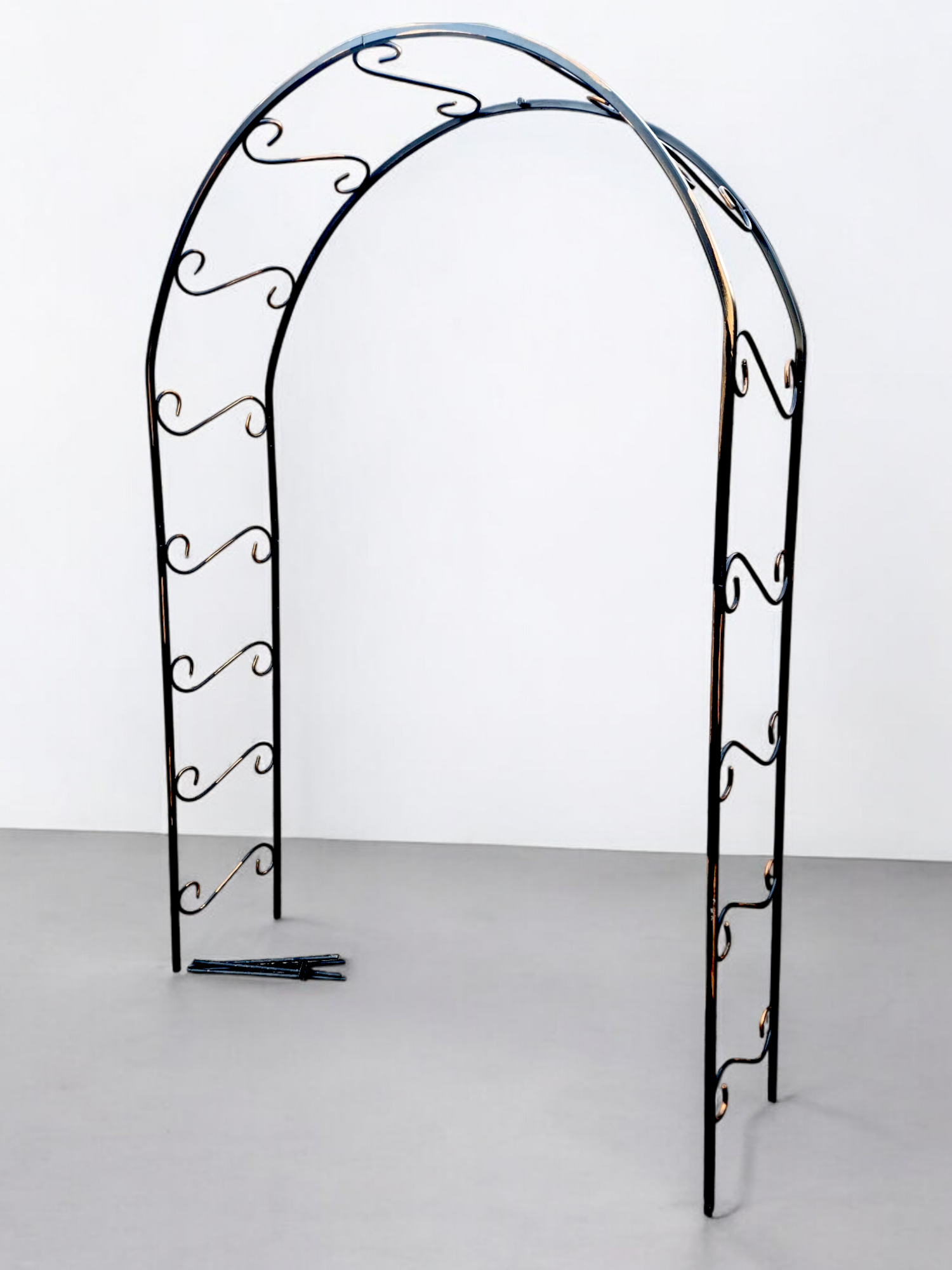 Арка садова Завитки кована з металу 2,5х2 м (25442212)