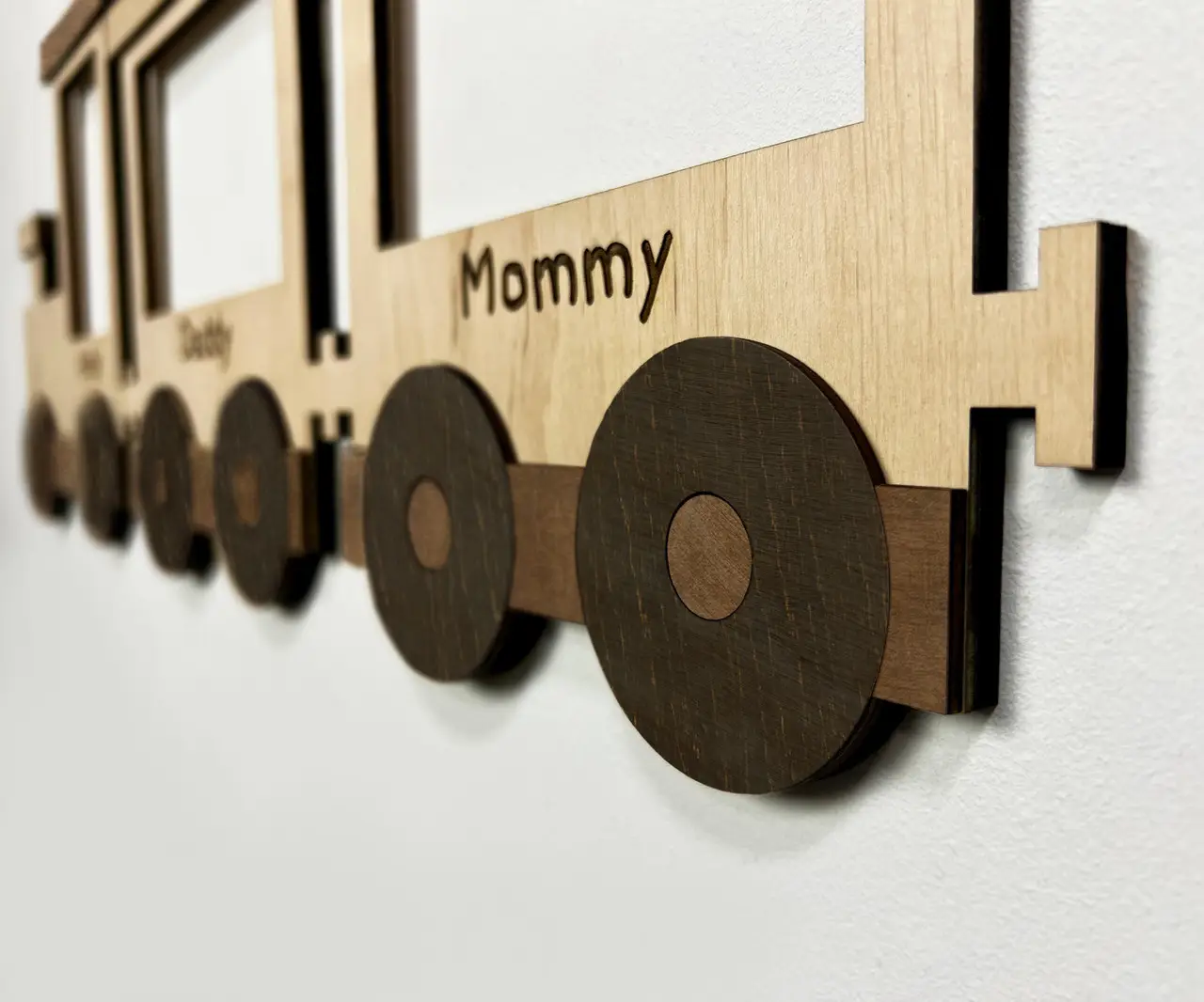 Фоторамка дерев'яна Вагон для дитячих фотографій Натуральний (railway_carriage_4x6_train) - фото 4