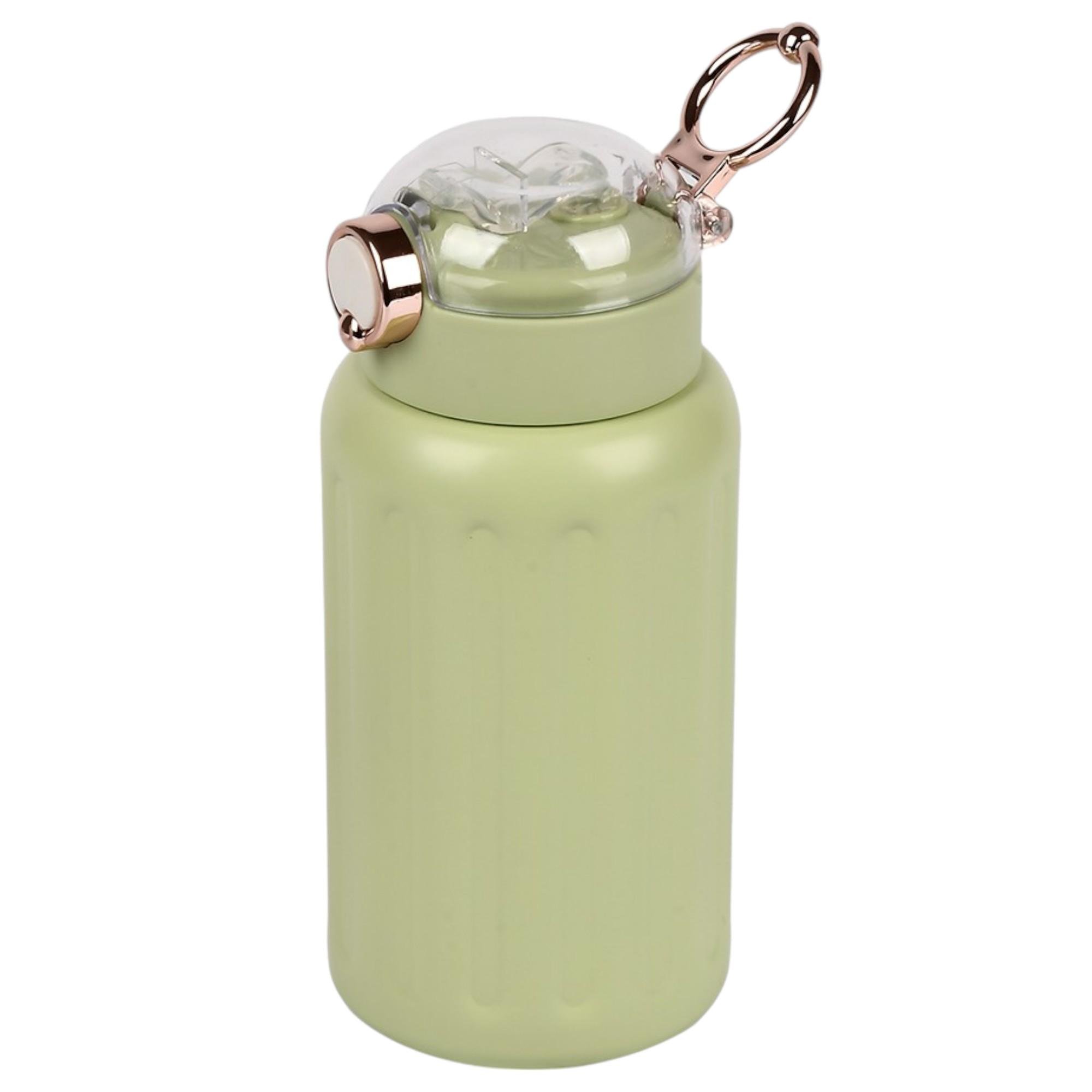 Термос-поилка Stenson MT-5351 с ручкой/трубочкой и кнопкой 500 мл Салатовый (28822424)