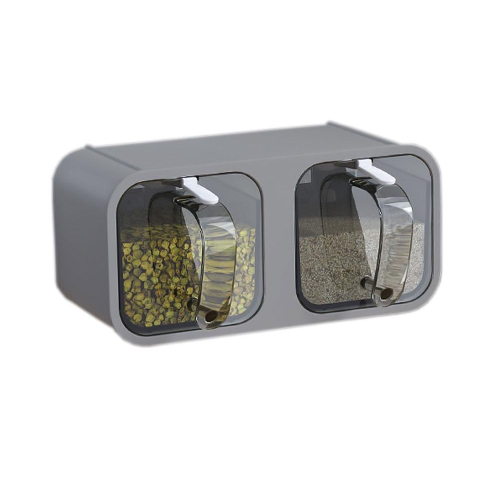 Органайзер для специй двойной самоклеющийся Серый (NR0185_1)