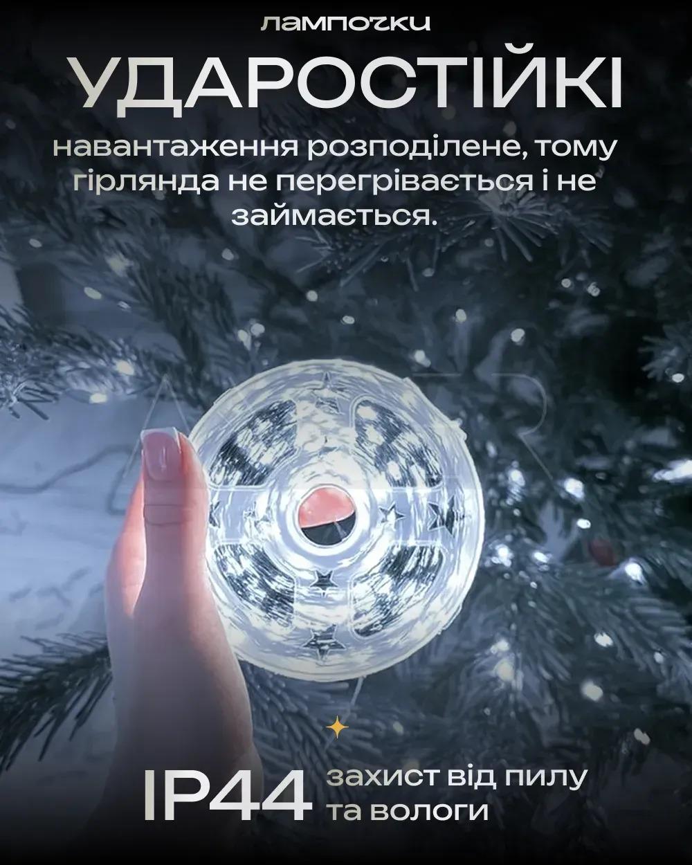 Гирлянда светодиодная Роса зеленый провод с пультом 50 м 500 Led Белый (R33985-1) - фото 2 Гирлянда светодиодная Роса зеленый провод с пультом 50 м 500 Led Белый (R33985-1) - фото 2