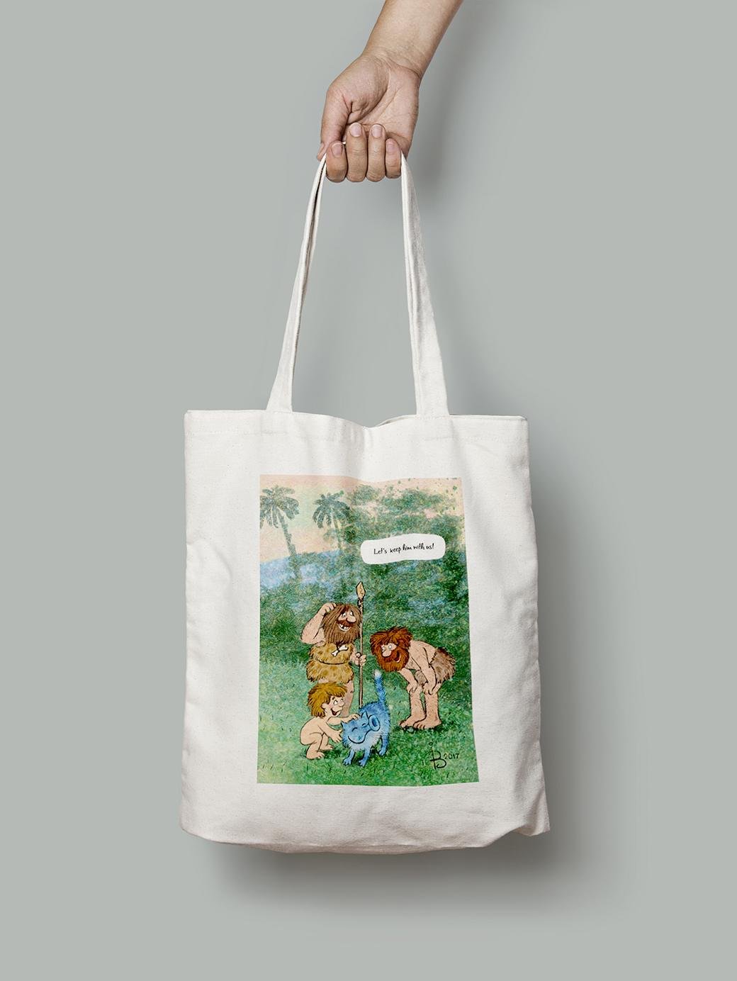 Эко-сумка Первобытный кот шопер (rinaz_20172224047_Bag)