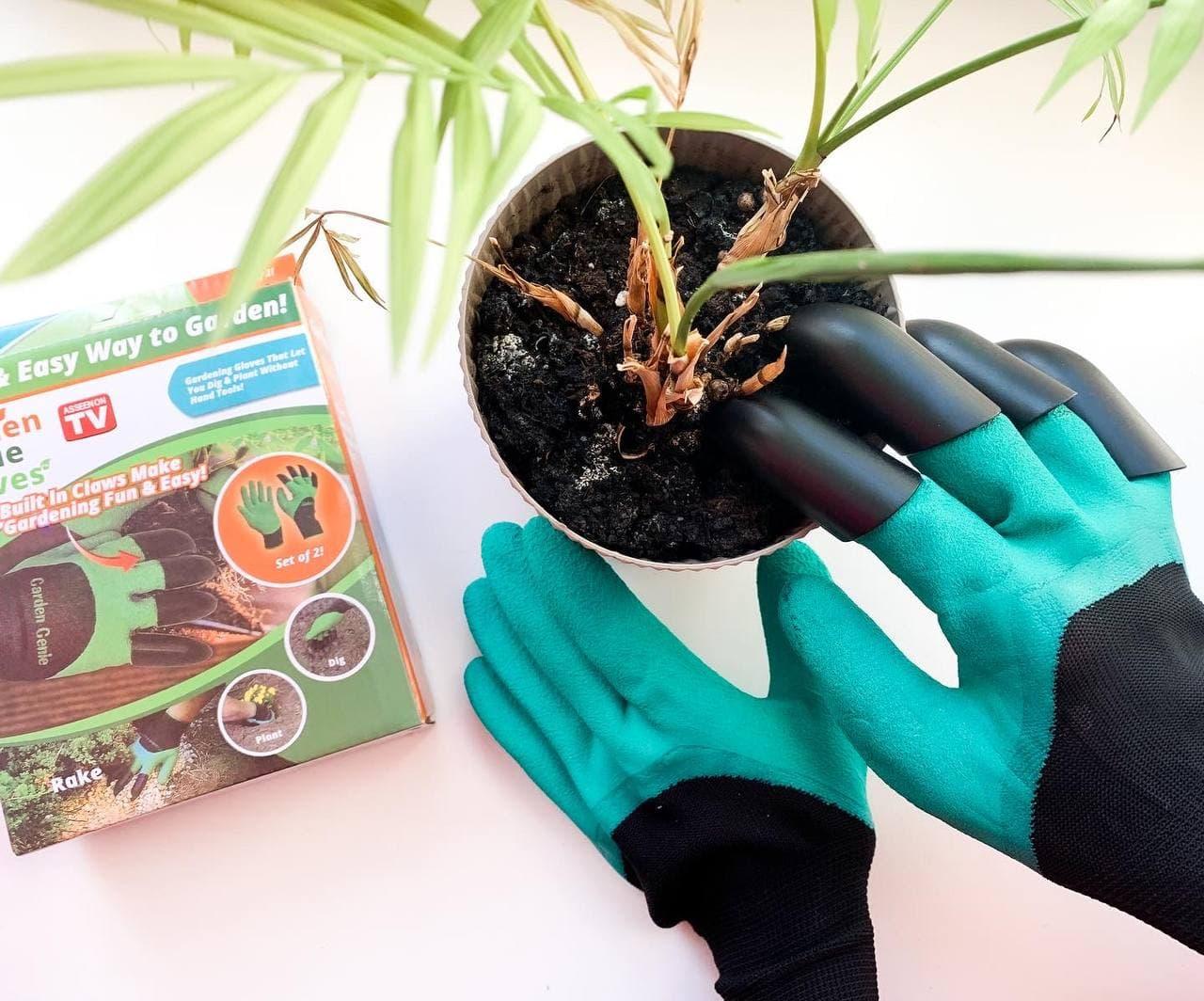 Перчатка с когтями для сада Garden Genie Gloves (005912)