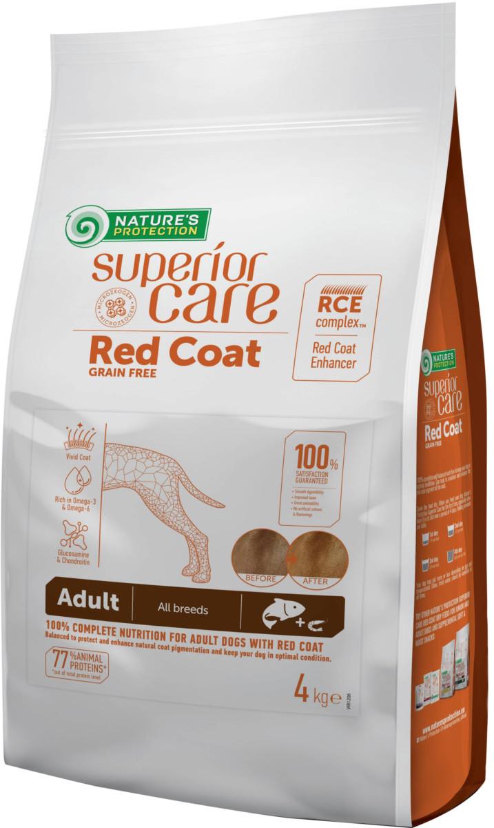 Корм сухой Nature’s Protection Superior Care All Breeds with Salmon для взрослых собак всех пород с рыжим окрасом шерсти беззерновой 4 кг (NPSC47234)