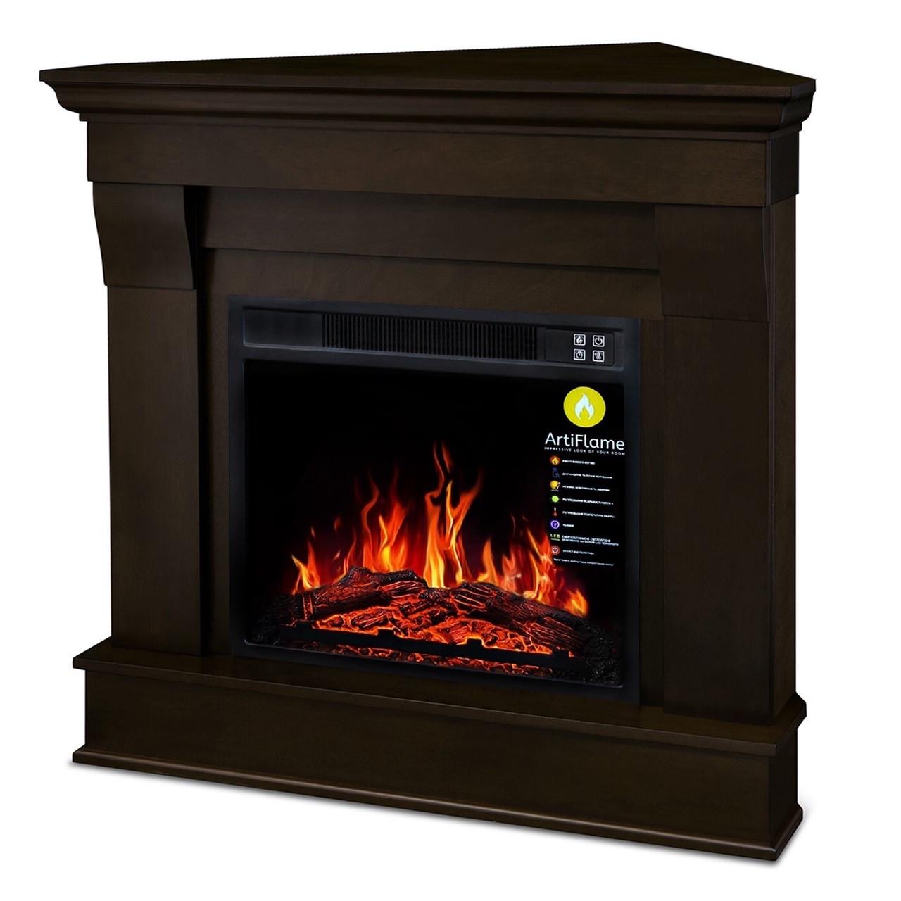 Каминокомплект угловой ArtiFlame ALBION CORNER AF23S со звуком Венге