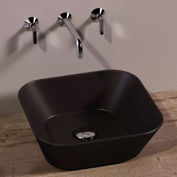 Умывальник накладной Simas Wave WA03NM 420x420x165 мм Черный (184687) - фото 2 Умывальник накладной Simas Wave WA03NM 420x420x165 мм Черный (184687) - фото 2