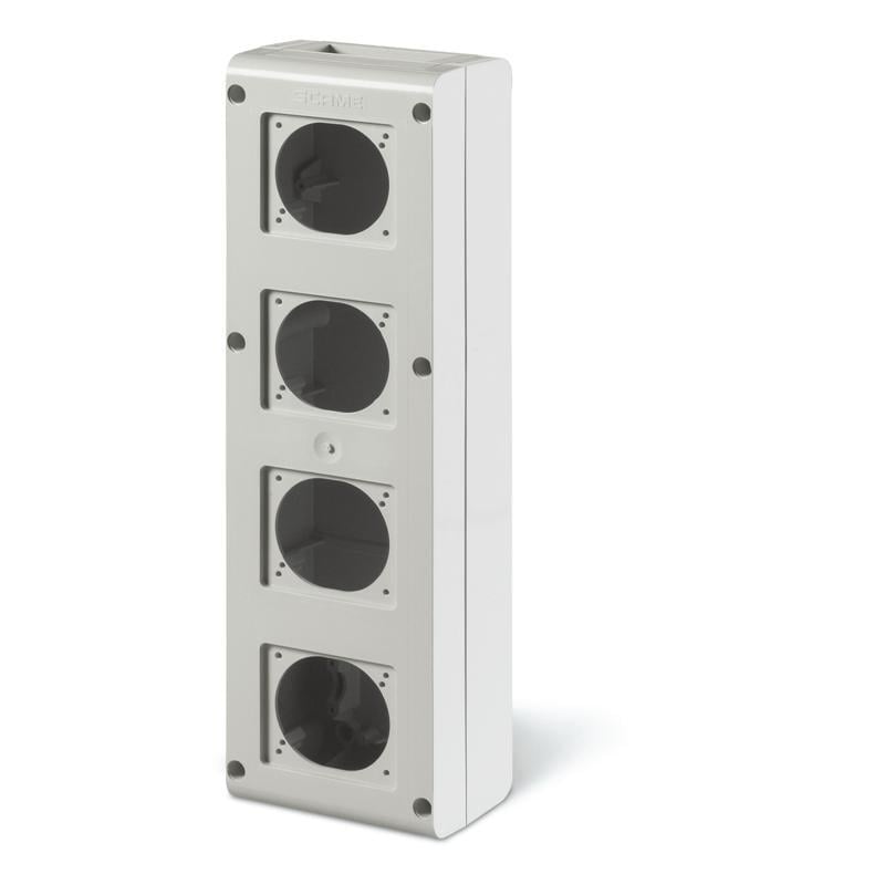 Корпус ДКС Quadro 4 посты с основанием 70х87 мм IP66 136x440x85 мм Серый (DIS6323501)