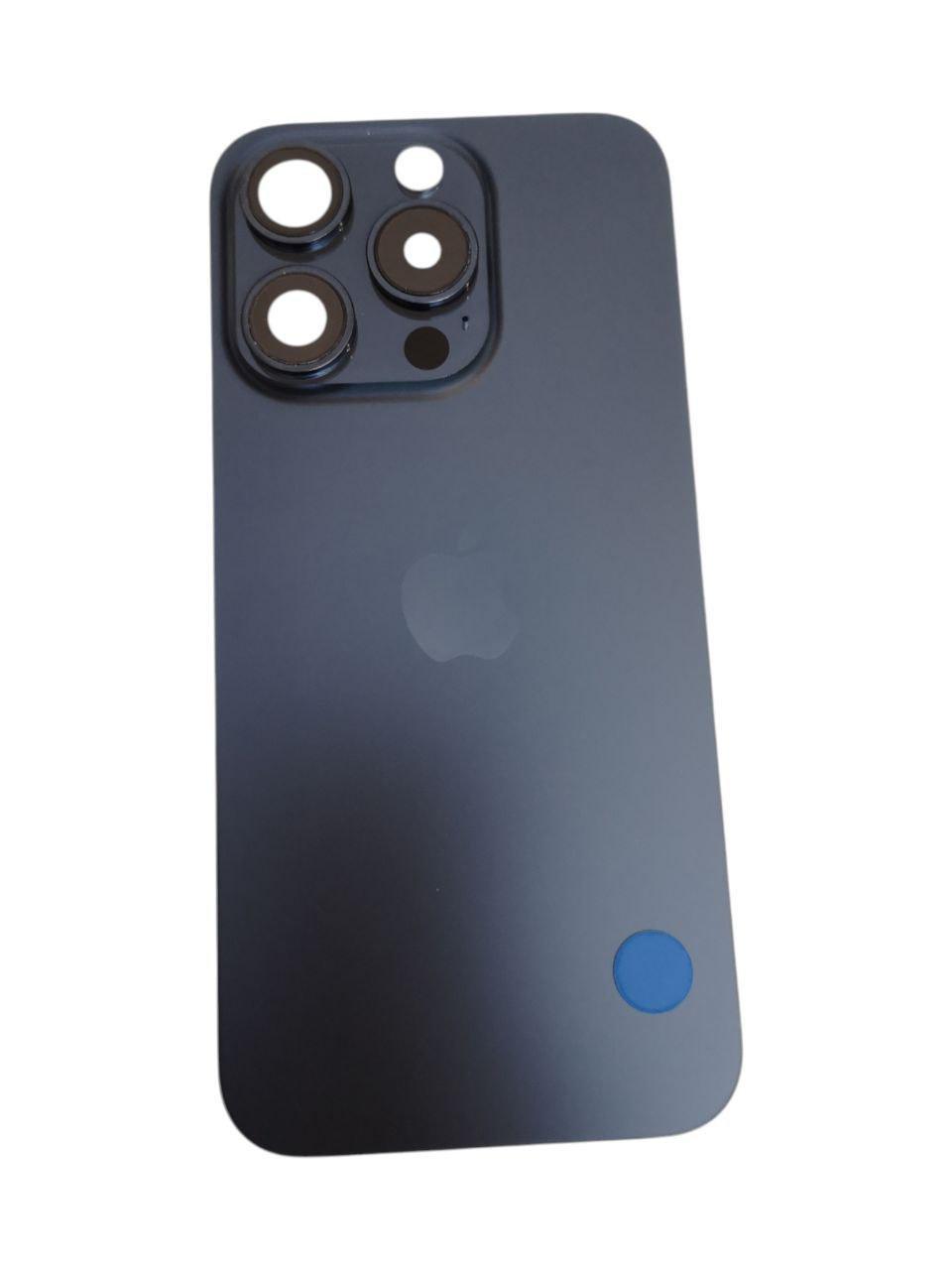 Крышка задняя стеклянная для Iphone 15 Pro с MagSafe Blue Titanium (000012678)