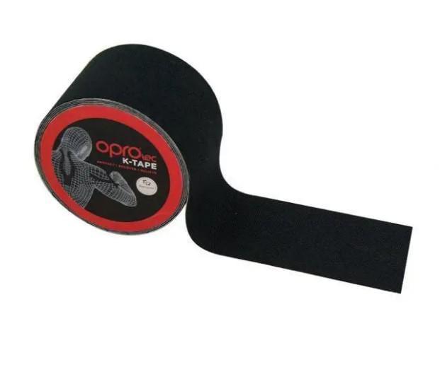 Тейп кинезиологический OPROtec Kinesiology Tape TEC57541 5 см x 5 м Черный (TEC57541)
