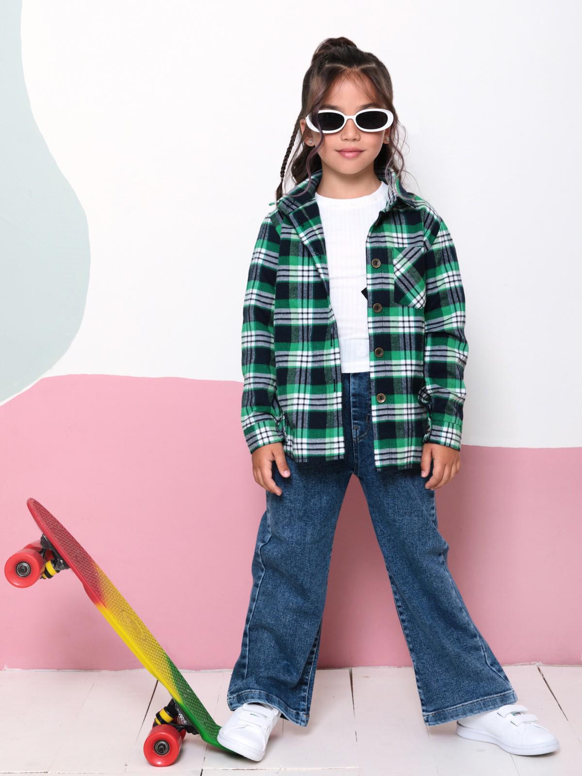 Детские рубашки ISSA Plus 152 Зеленый CD-456