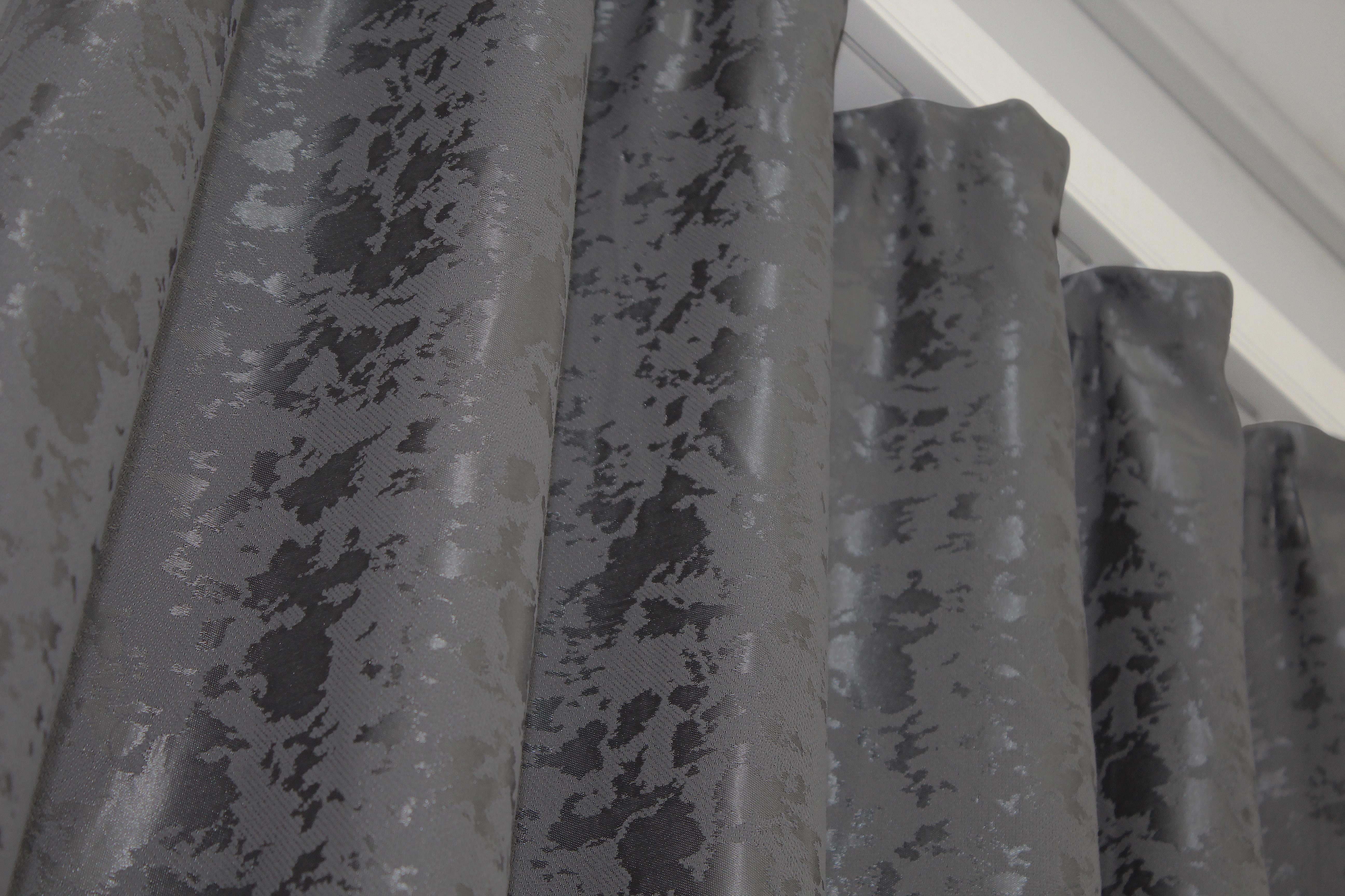 Комплект штор VR-Textil мрамор Pavliani ХО № 1264ш лен 150х280 см 2 шт. Серый (33-0105) - фото 6