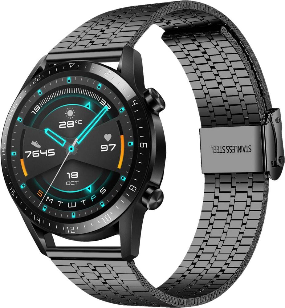 Браслет металлический Counic для Huawei Watch GT Black (34112-2B)