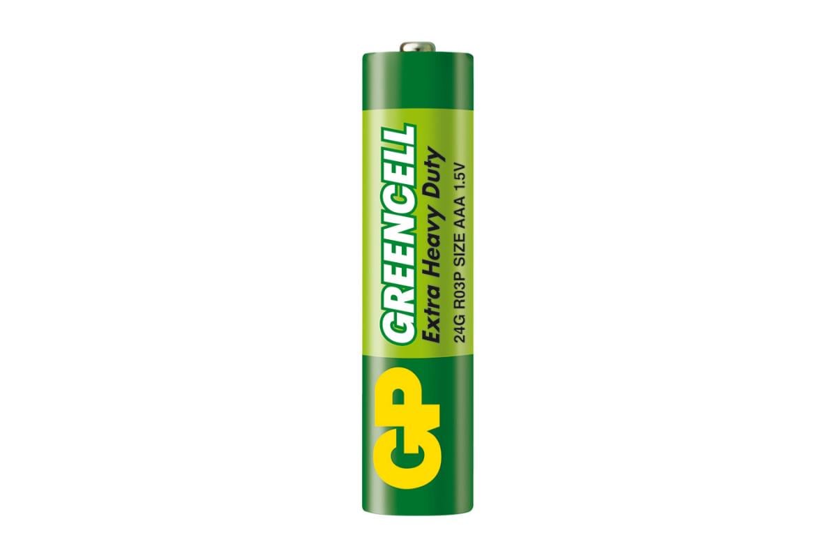 Батарейкa GP Greencell GP24G-2UE4 LR3 AAA солевая 1,5 В 1 шт. (57947)