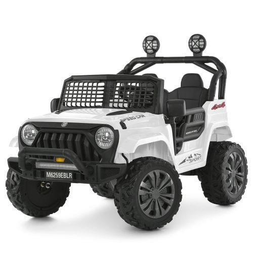 Дитячий електромобіль Джип M 6259EBLR-1 24V Білий Дитячий електромобіль Джип M 6259EBLR-1 24V Білий