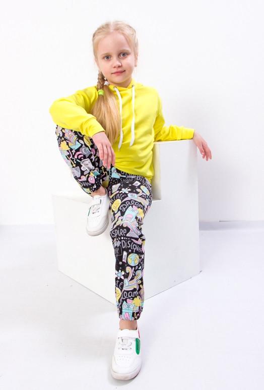 Брюки для девочки Носи свое Надписи 98 см Черный (6155-024-5-v27) Брюки для девочки Носи свое Надписи 98 см Черный (6155-024-5-v27)