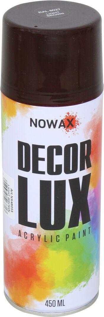Краска-спрей Nowax Decor Lux 450 мл Светло-коричневый RAL 8027 (NX48055/NX65055)