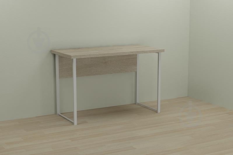 Компьютерный стол Ferrum-decor Курт 75x100x60 белый ДСП Дуб Сонома 32мм