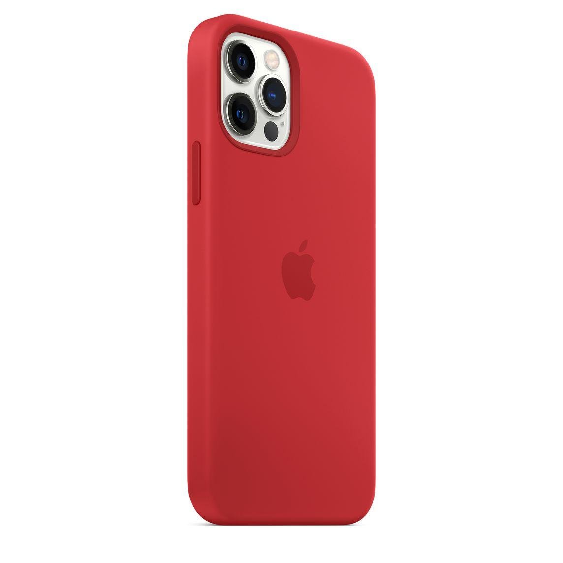 Силіконовий чохол-накладка Apple Silicone Case with MagSafe for iPhone 12/12 Pro, Product Red (HC) - фото 10