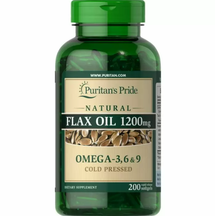 Льняное масло Puritan's Pride Flax Oil 1200 мг 200 Softgels