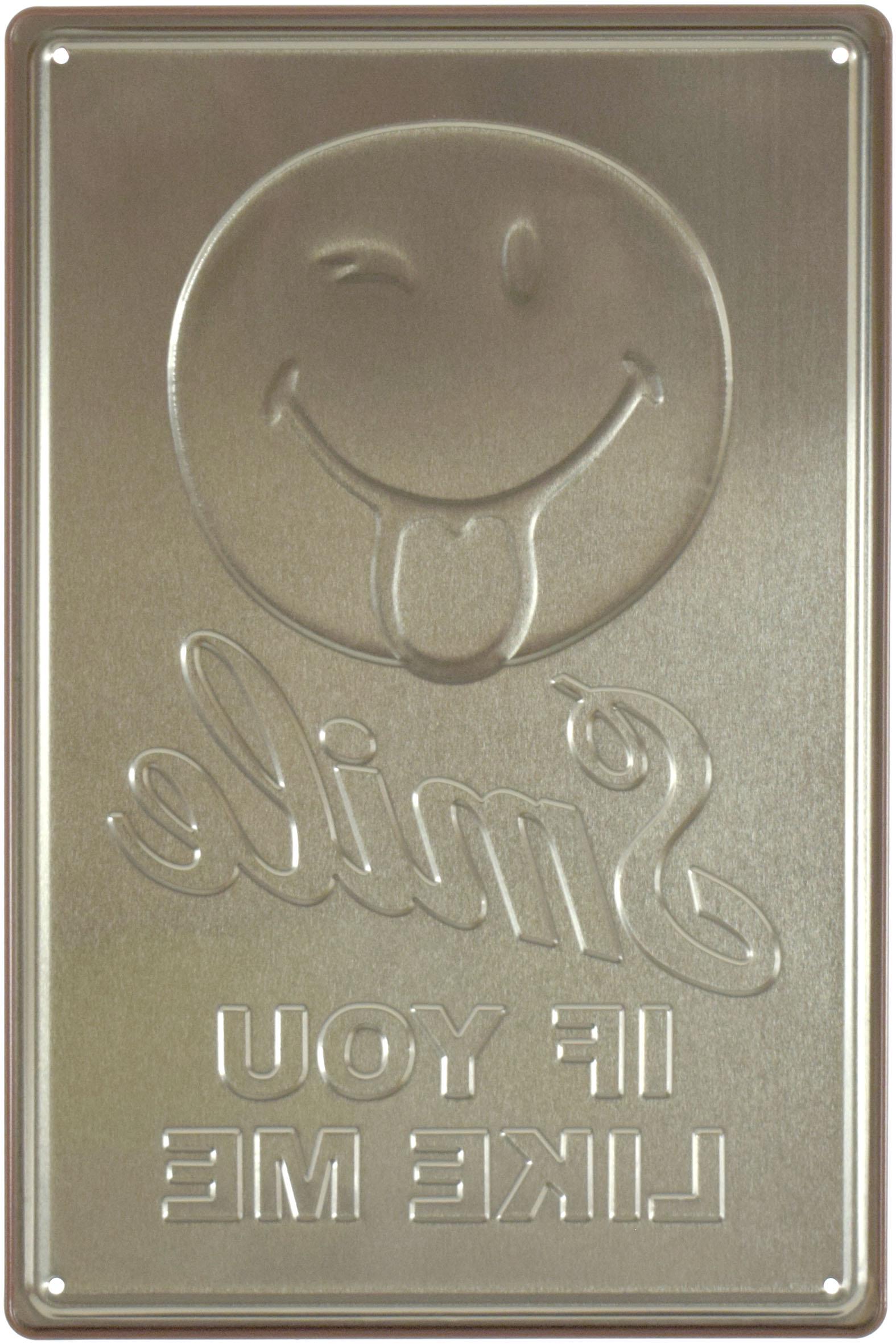 ᐉ Табличка металлическая Улыбнись, Если Я Тебе Нравлюсь/Smile if You ...