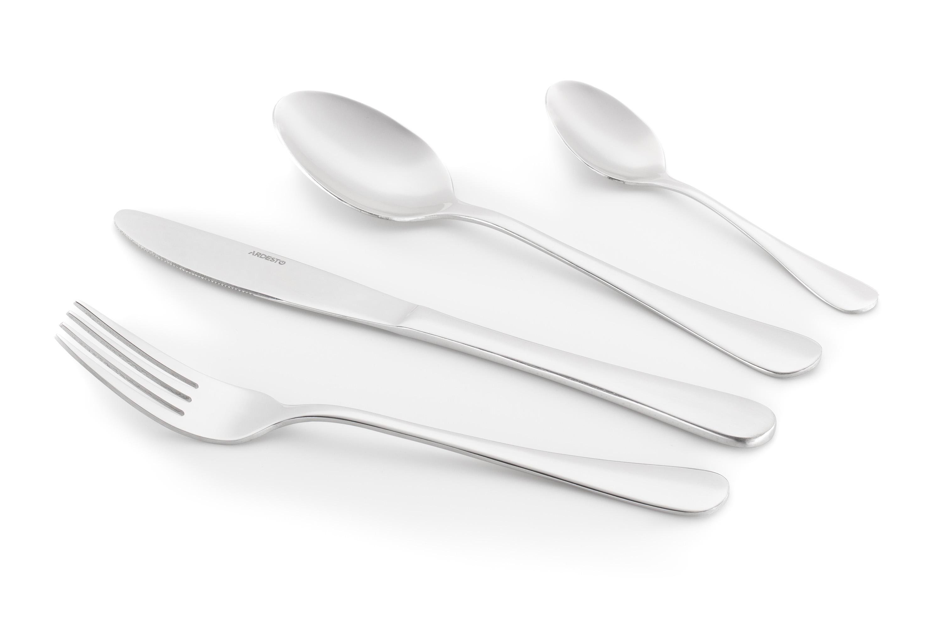 Столовые приборы Ardesto Gemini Luster AR1924LS нержавеющая сталь 24 шт. (586344)