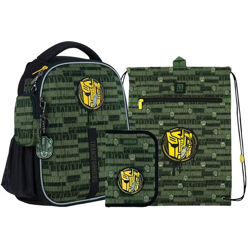 Школьный рюкзак KITE SET TF24-555S Transformers с пеналом и сумкой для обуви (994208)