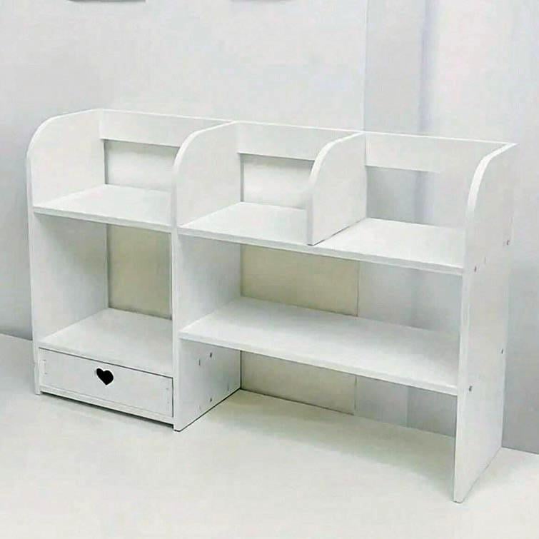 Полка-надстройка настольная из дерева Орхелия зефир (АКД-016420)