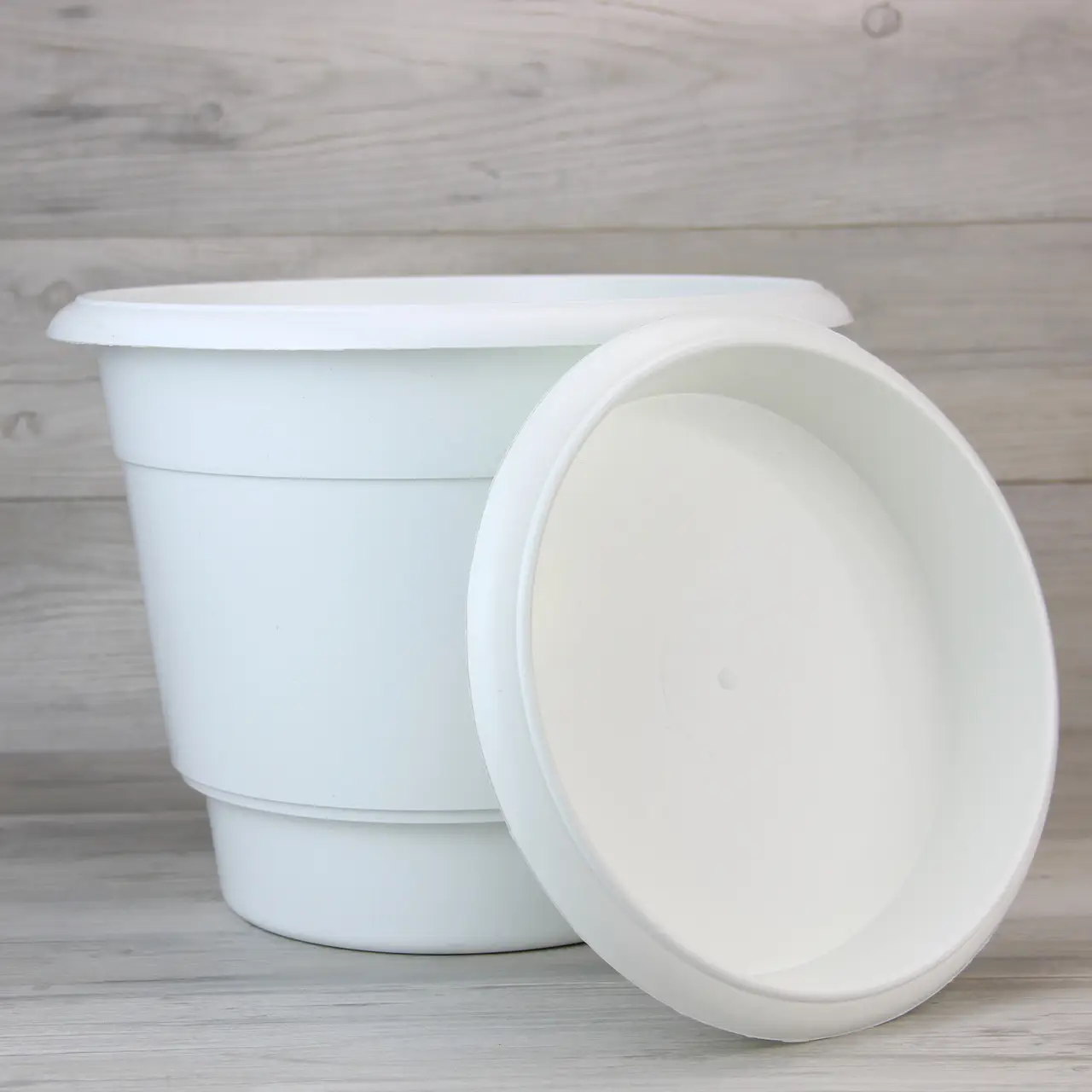 Вазон Класік 18 см Білий (20819) - фото 3 Вазон Класік 18 см Білий (20819) - фото 3