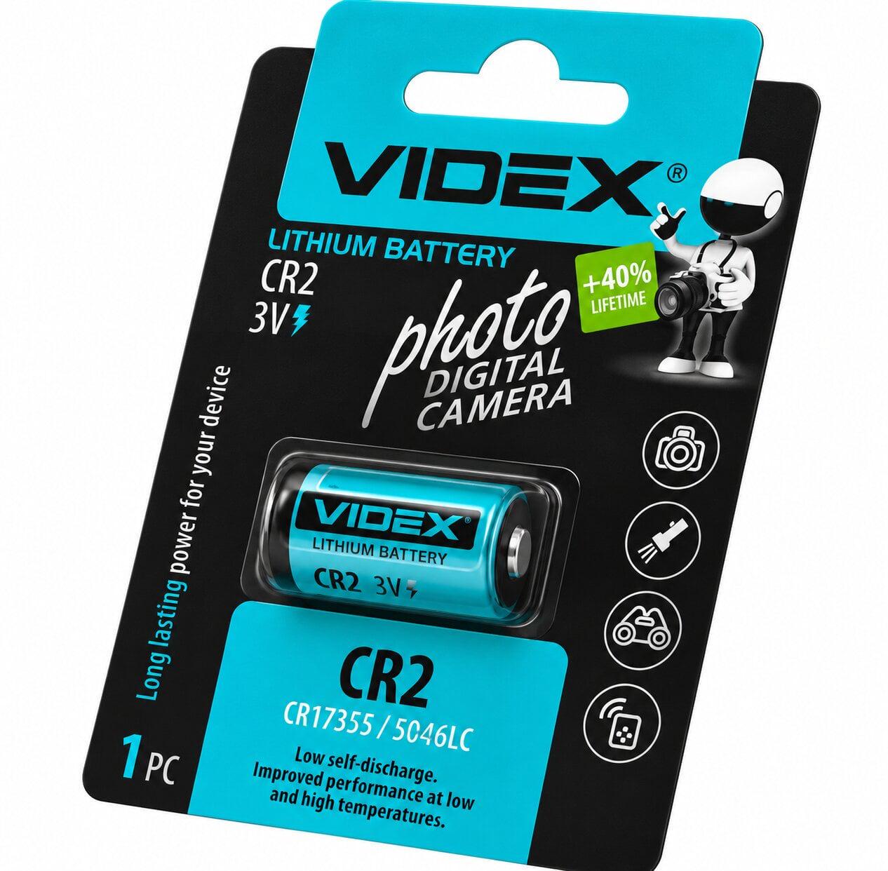 Литиевая батарейка Videx CR2 Max 3 В тип CR2 (000013607)