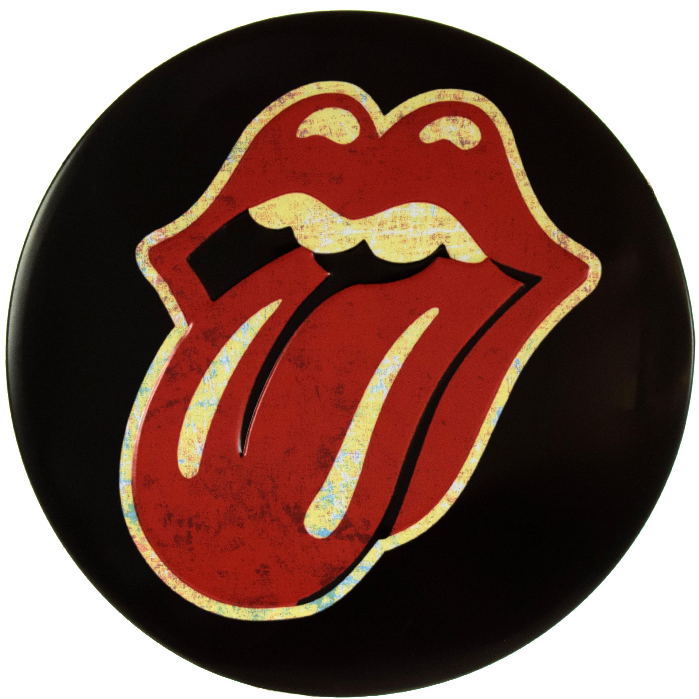 Табличка металева The Rolling Stones Hot Lips кругла 30 см