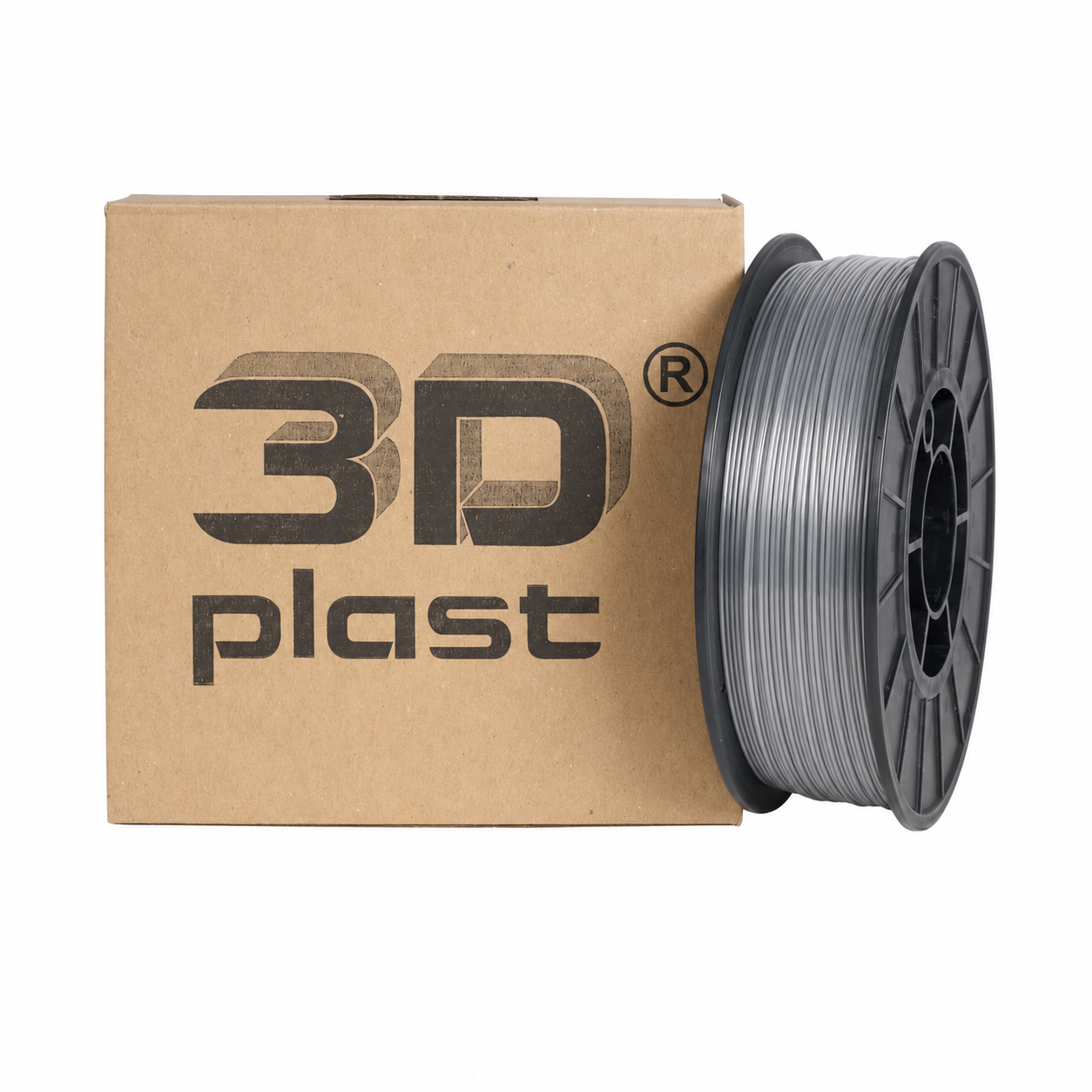 Филамент PETG CoPET 1,75 мм 0,85 кг Серебряный (3DPTG17508SLR)
