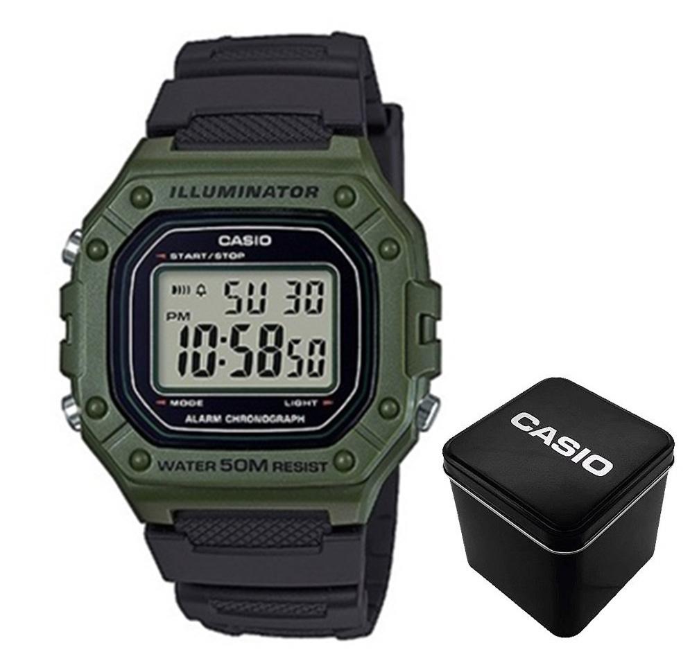 Спортивные часы Casio W-218H-3A водостойкие в коробке Green/Black - фото 10 Спортивные часы Casio W-218H-3A водостойкие в коробке Green/Black - фото 10