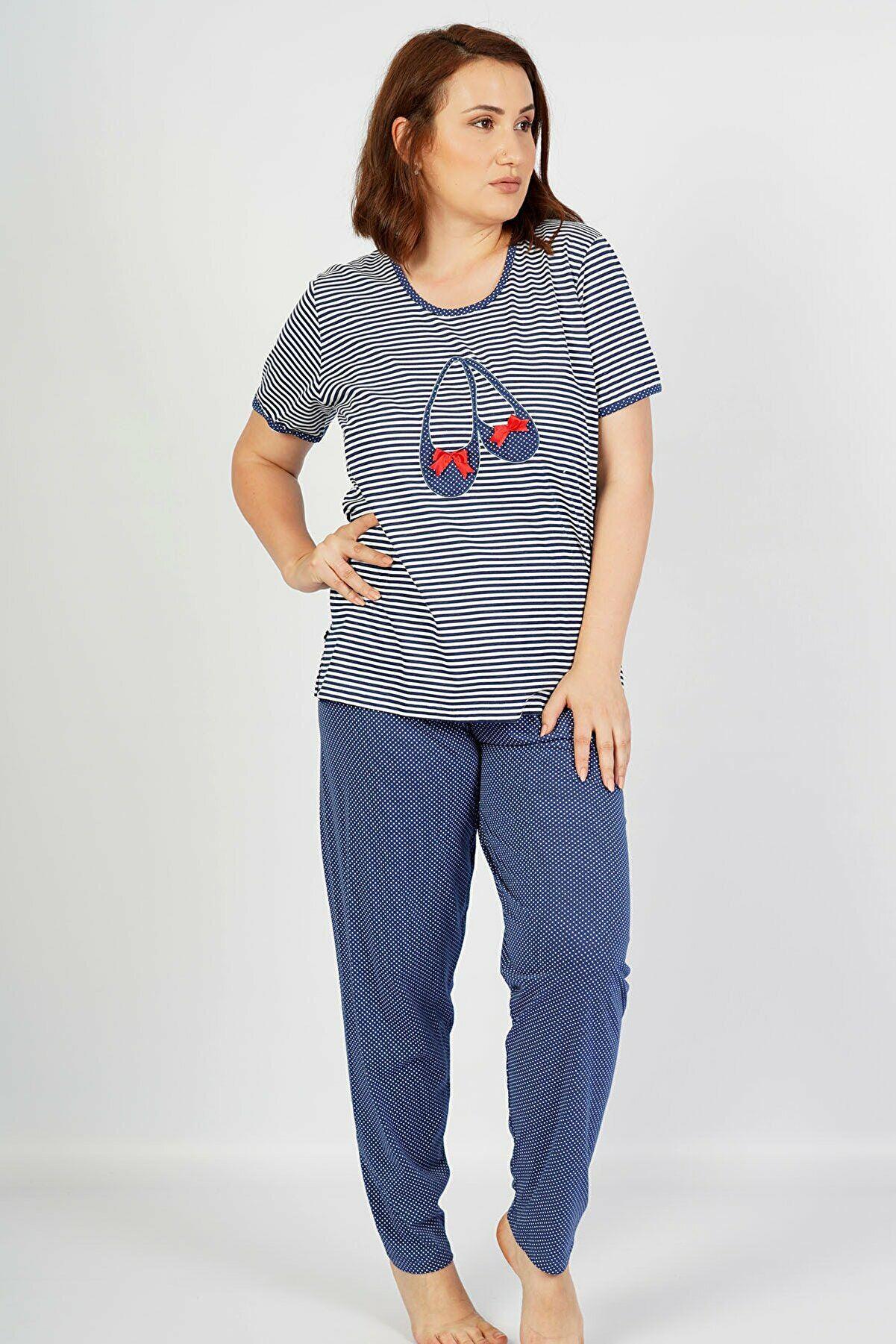 Піжама жіноча Vienetta футболка/штани 4XL Синій (105201)