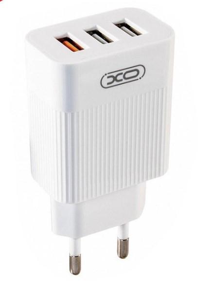 Зарядное устройство сетевое XO L72 QC3.0 3USB/3A с кабелем USB MicroUSB Белый (1830482356)