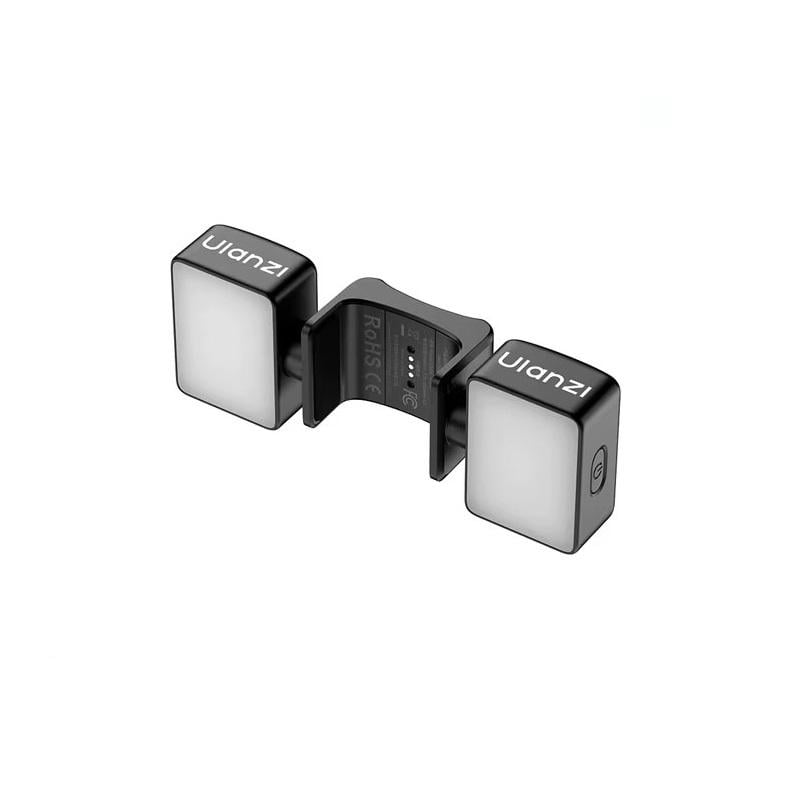 Свет двойной магнитный Ulanzi LM06 5800K для видеосъемки на DJI OSMO Pocket 3-4 с вращением на 360° для видеоблогов Black (LM06)
