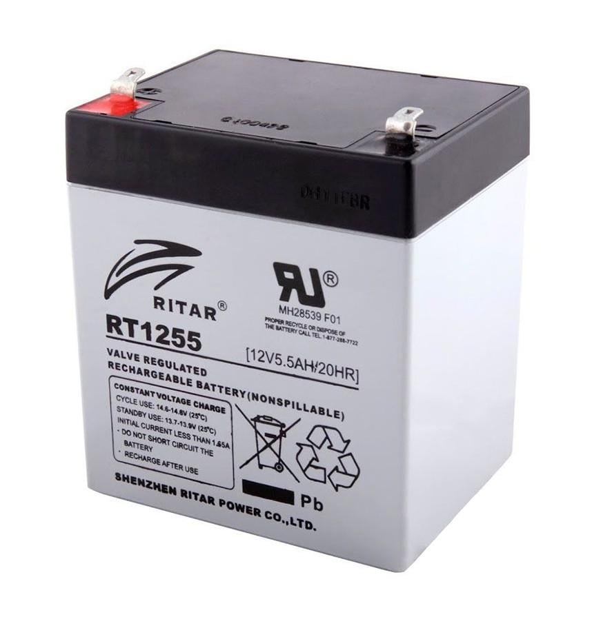 Батарея акумуляторна AGM RITAR RT1255 Gray Case 12V 5.5Ah