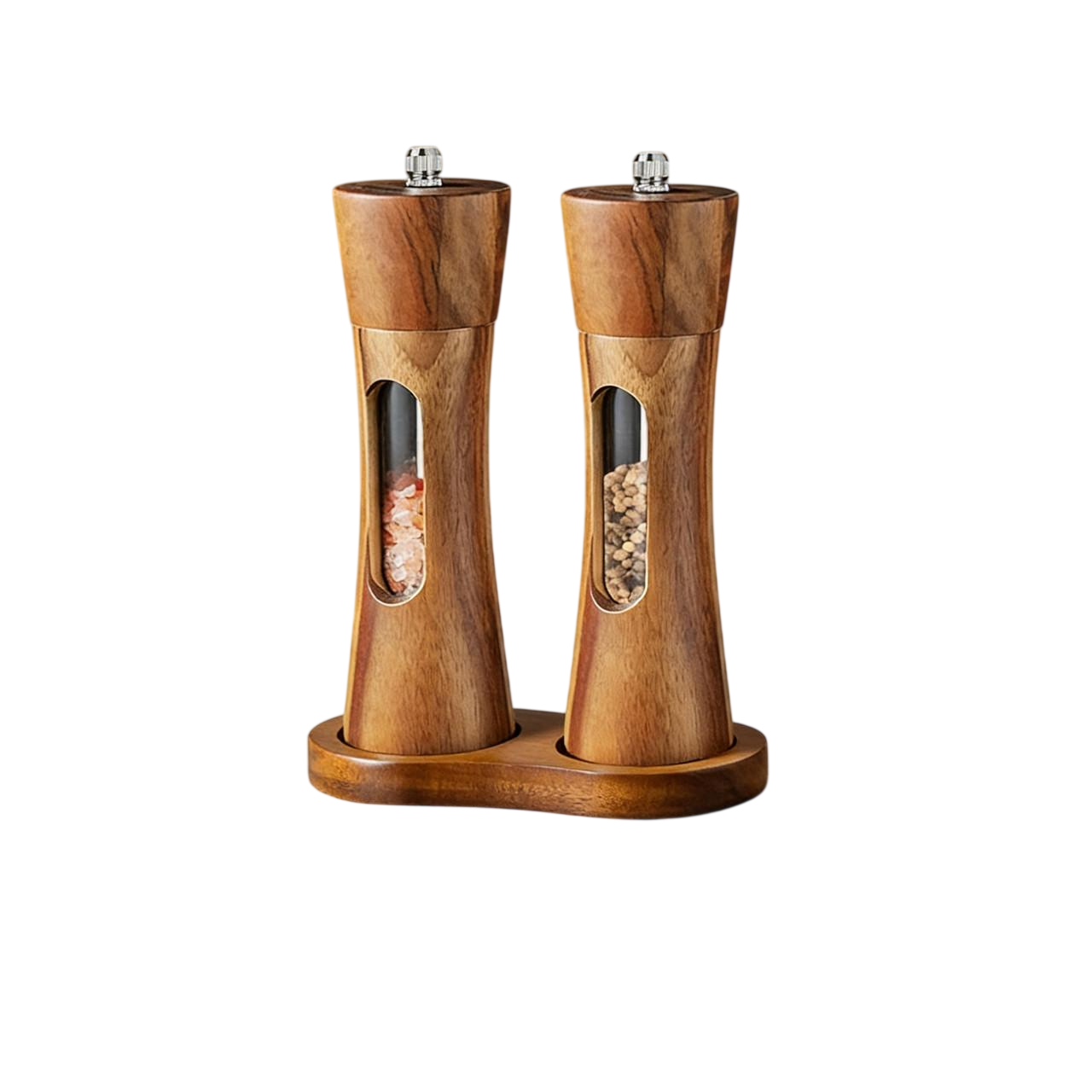 Мельницы для соли и перца Moltis с подставкой 2 шт. (10149)