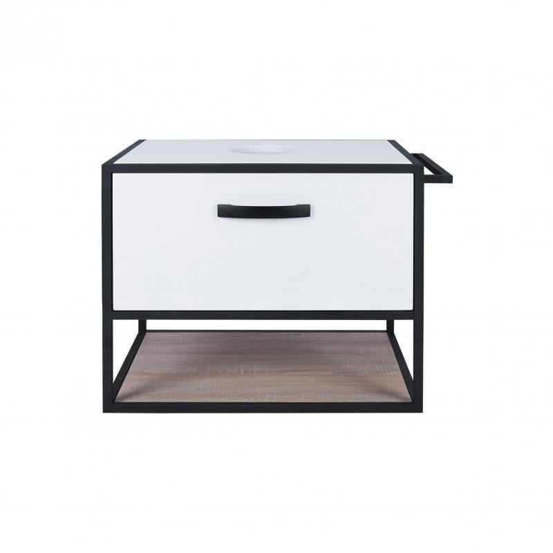 Тумба подвесная Q-tap Taurus 700х476х469 White/Whitish oak со столешницей QT2479TPT703WWO (13807)