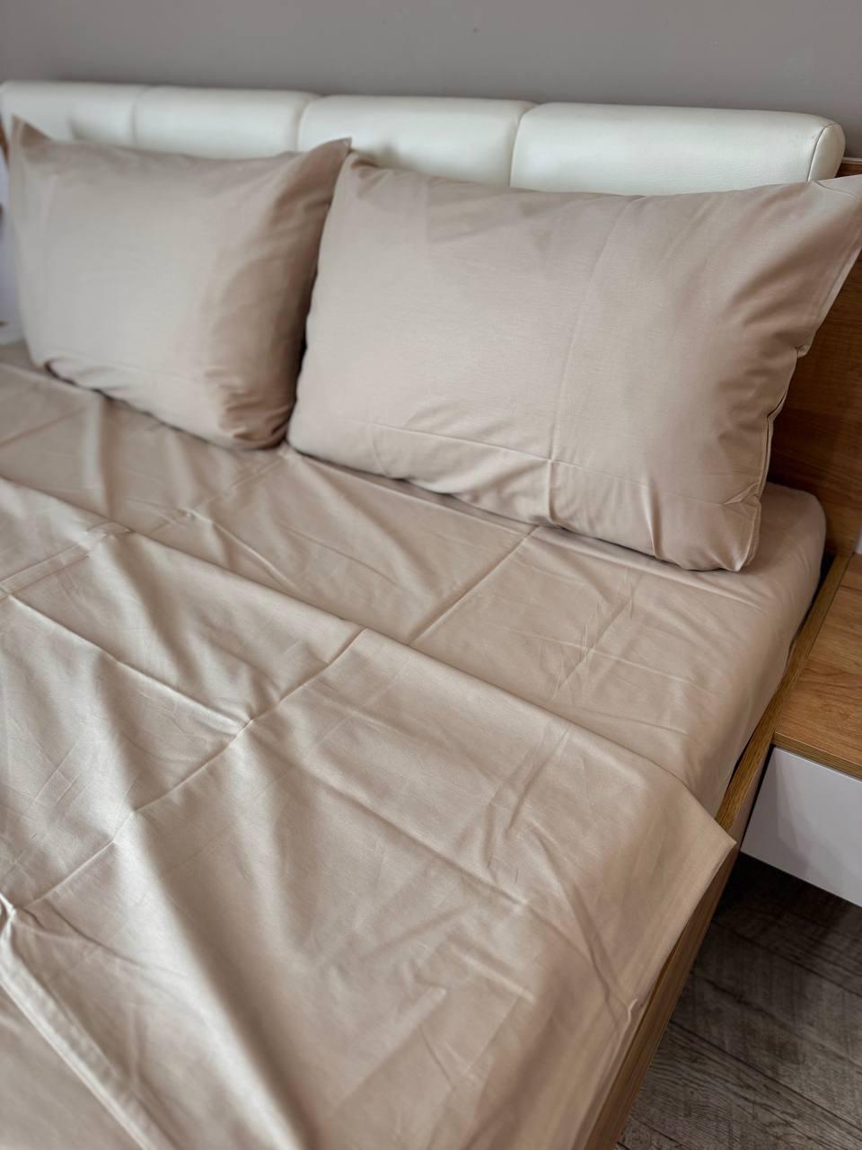 Постільна білизна сатин сімейний 150х220 см наволочки 70х70 см 2 шт. Бежевий (Д-Al-satin-007-04) - фото 6 Постільна білизна сатин сімейний 150х220 см наволочки 70х70 см 2 шт. Бежевий (Д-Al-satin-007-04) - фото 6